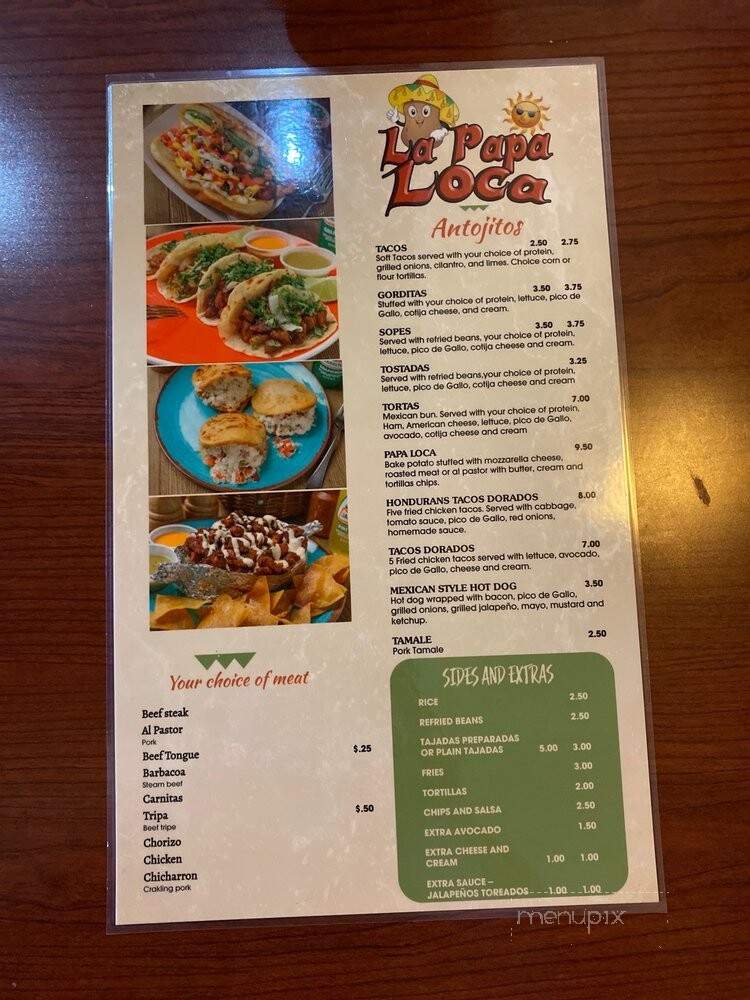 La Papa Loca - Lafayette, LA menu_pic