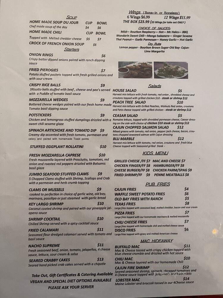 Murph's Hideaway - Pocono Lake, PA menu_pic