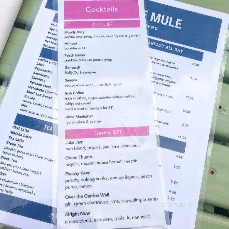 The Sage Mule - Greensboro, NC menu_pic
