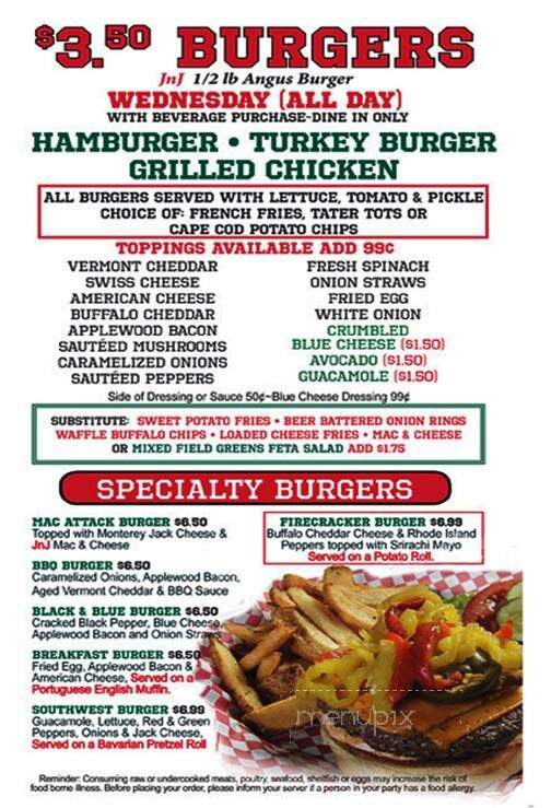 Jake n JOES - Foxboro, MA menu_pic