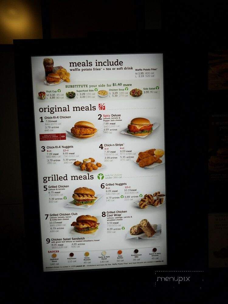 Chick-fil-A - Tacoma, WA menu_pic