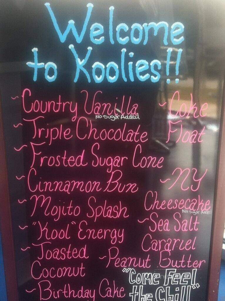 Koolie's Frozen Treats - Greensboro, NC menu_pic