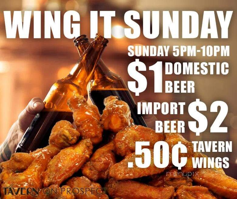 Tavern on Prospect - Peoria, IL menu_pic