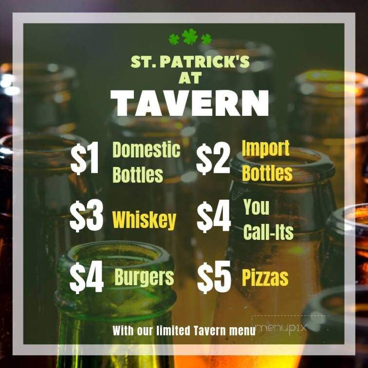 Tavern on Prospect - Peoria, IL menu_pic
