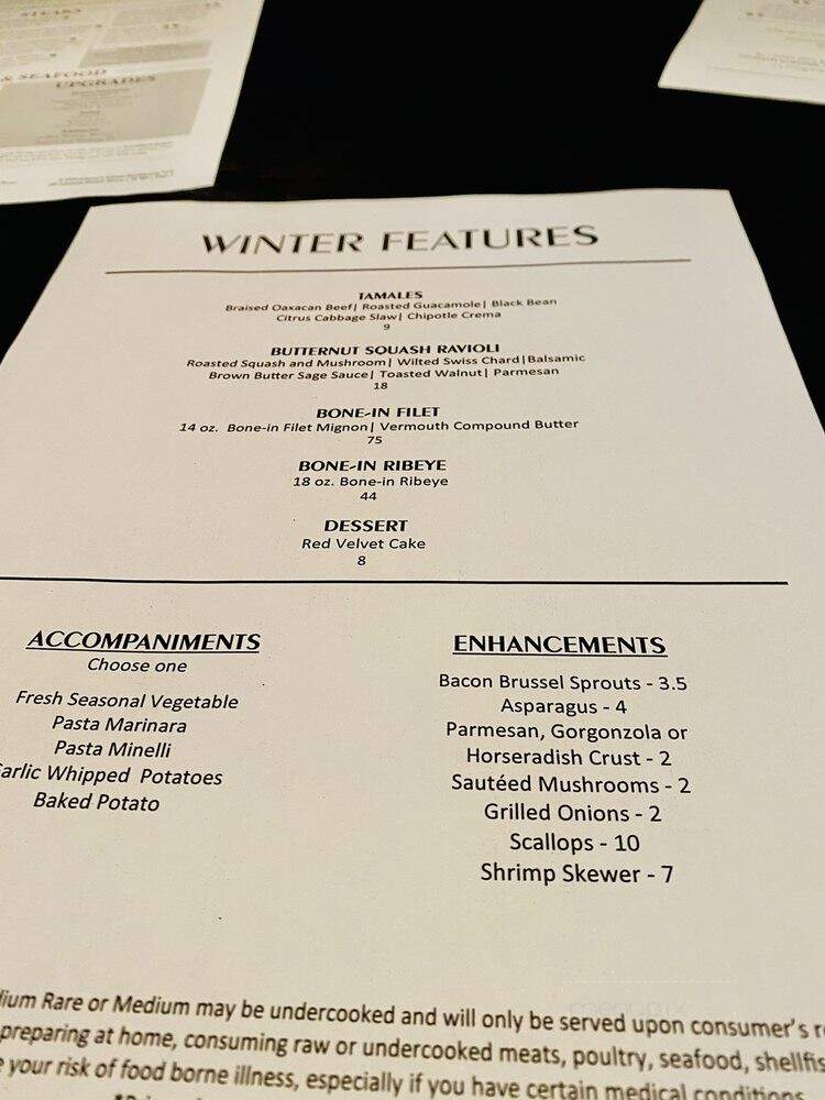 Johnny's Italian Steakhouse - Eau Claire, WI menu_pic
