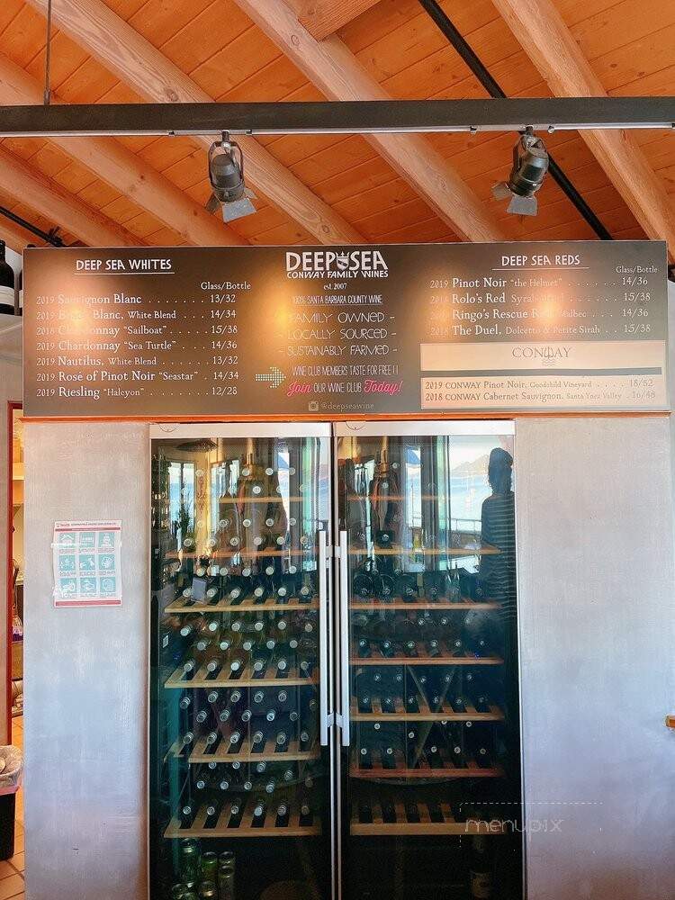 Deep Sea Wine Tasting Room - Santa Barbara, CA menu_pic