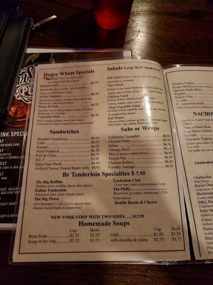 Pawn Shop Pub - Indianapolis, IN menu_pic