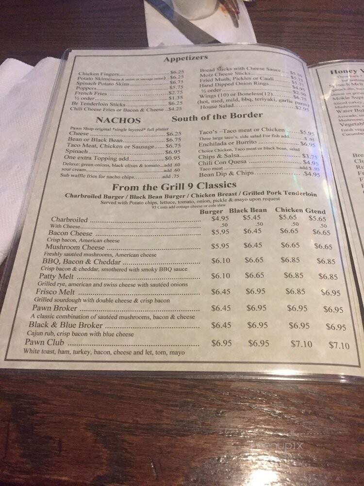 Pawn Shop Pub - Indianapolis, IN menu_pic