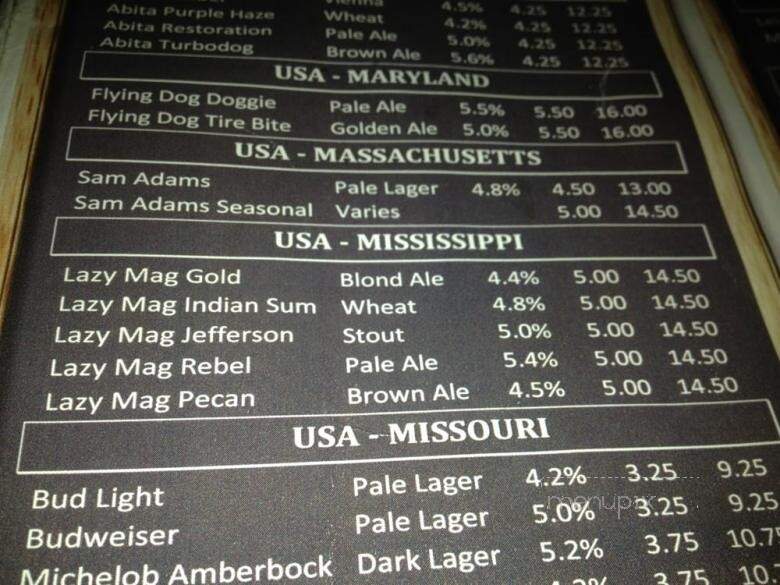 The Bulldog - Jackson, MS menu_pic