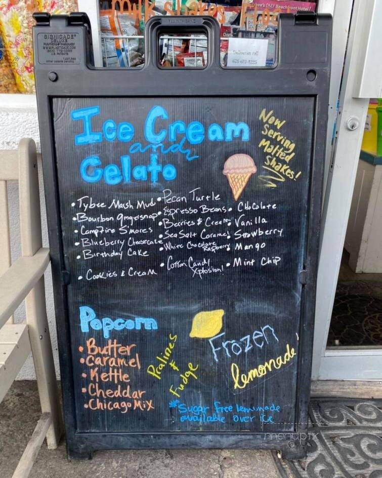 Seaside Sweets - Tybee Island, GA menu_pic