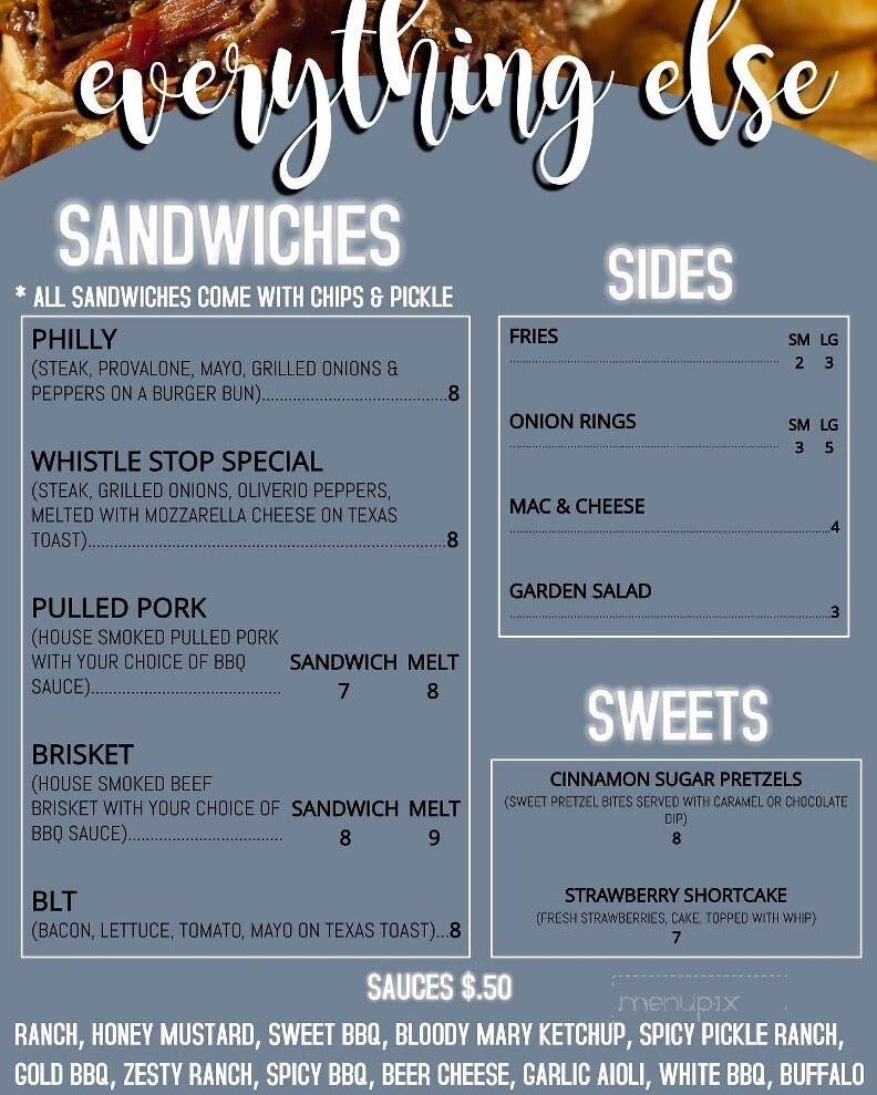 Whistle Stop Grill - Buckhannon, WV menu_pic