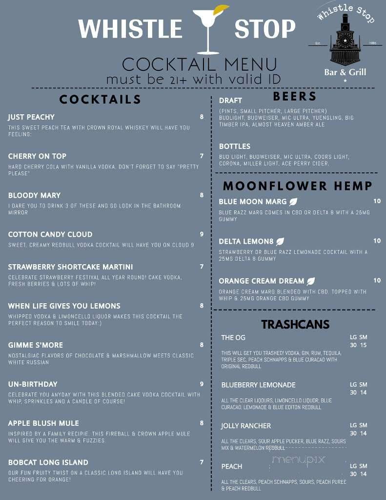 Whistle Stop Grill - Buckhannon, WV menu_pic