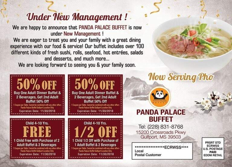 Panda Palace - Gulfport, MS menu_pic