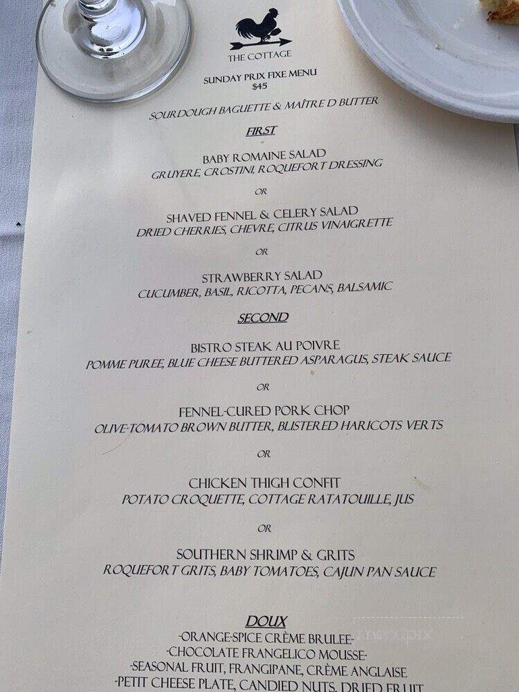 Cottage Place - Flagstaff, AZ menu_pic