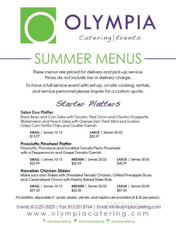 Olympia Bakery & Caterers - Tampa, FL menu_pic