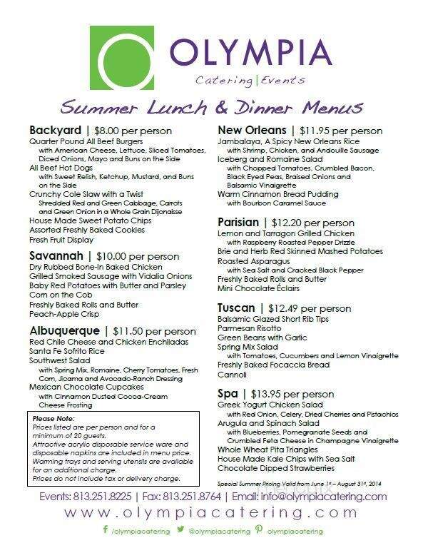 Olympia Bakery & Caterers - Tampa, FL menu_pic