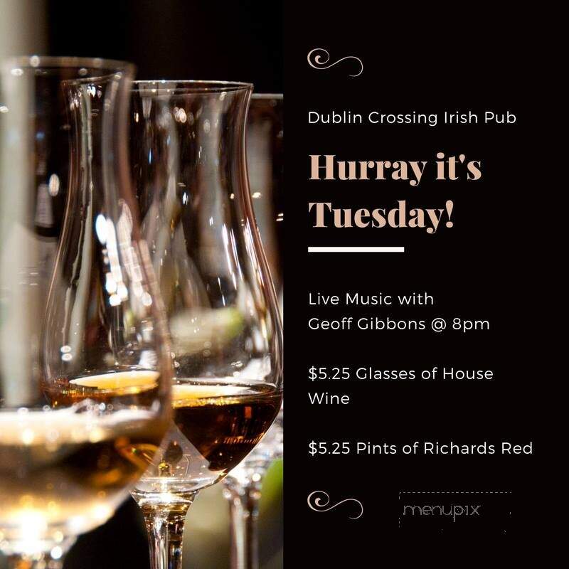 Dublin Crossing Irish Pub - Surrey, BC menu_pic