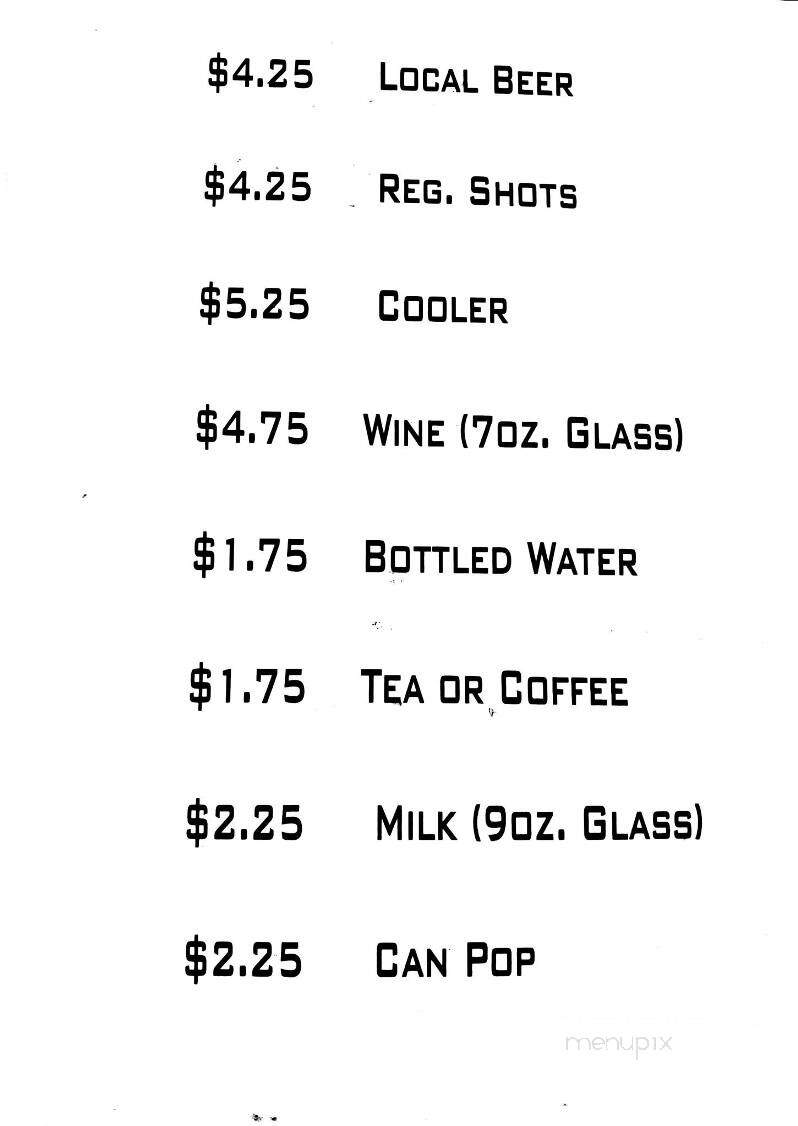 Shindigs Pub - Port Hawkesbury, NS menu_pic