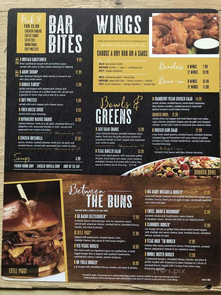 Ground Round Grill & Bar - Saint Joseph, MO menu_pic