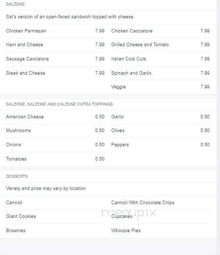 Sal's Pizza - Concord, NH menu_pic