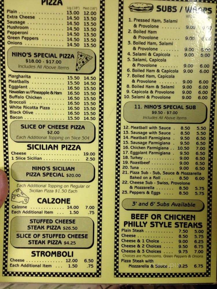 Nino's Pizza & Subs - North Brunswick, NJ