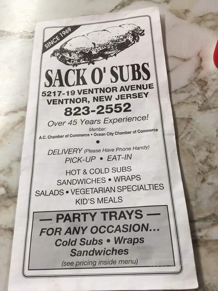 Sack O'Subs - Ventnor City, NJ