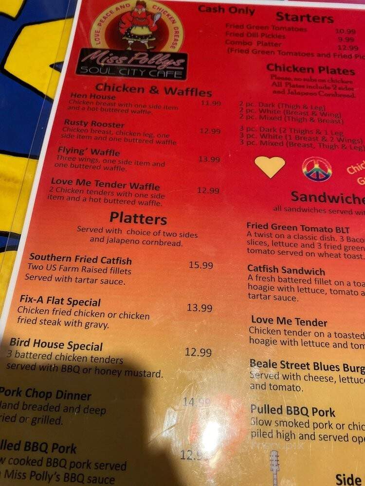 Miss Polly's Soul City Cafe - Memphis, TN menu_pic