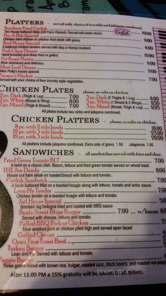 Miss Polly's Soul City Cafe - Memphis, TN menu_pic