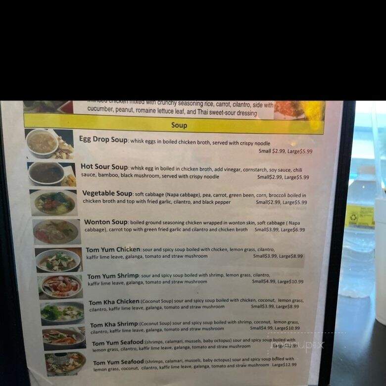 Chaba Thai Restaurant - San Antonio, TX menu_pic
