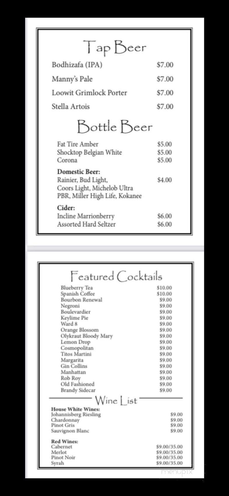 Shire - Chehalis, WA menu_pic