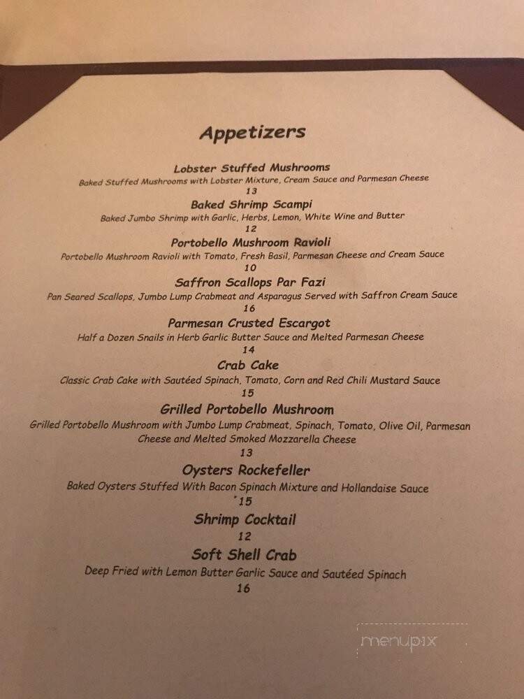 Laury's Restaurant - Charleston, WV menu_pic