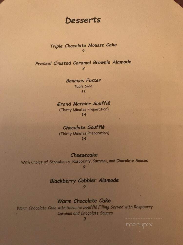 Laury's Restaurant - Charleston, WV menu_pic