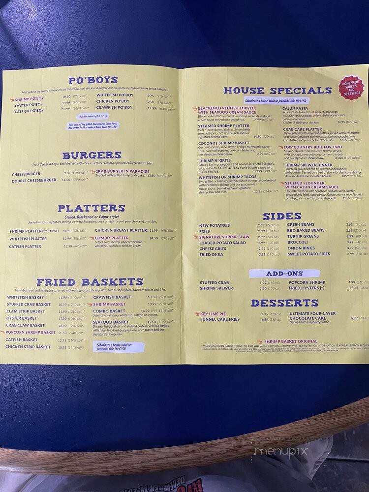 Shrimp Basket - Foley, AL menu_pic
