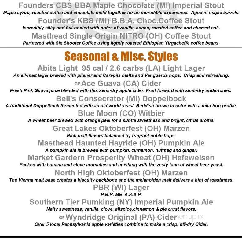 Foundry Kitchen and Bar - Elyria, OH menu_pic