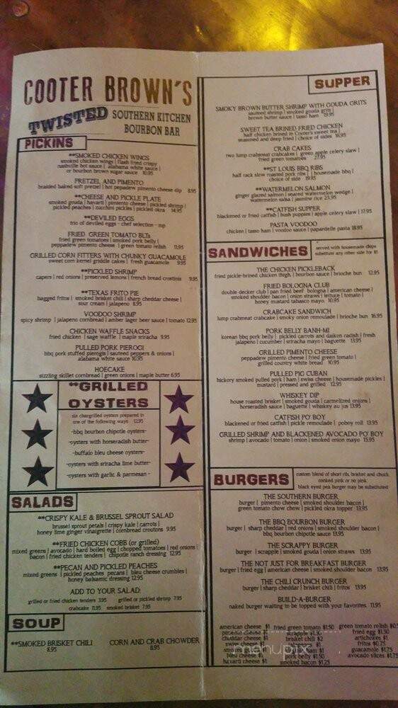 Cooter Brown's - Rehoboth Beach, DE menu_pic