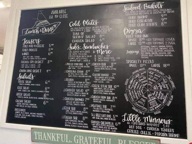 Wanchese Marina & Landing Grill - Wanchese, NC menu_pic