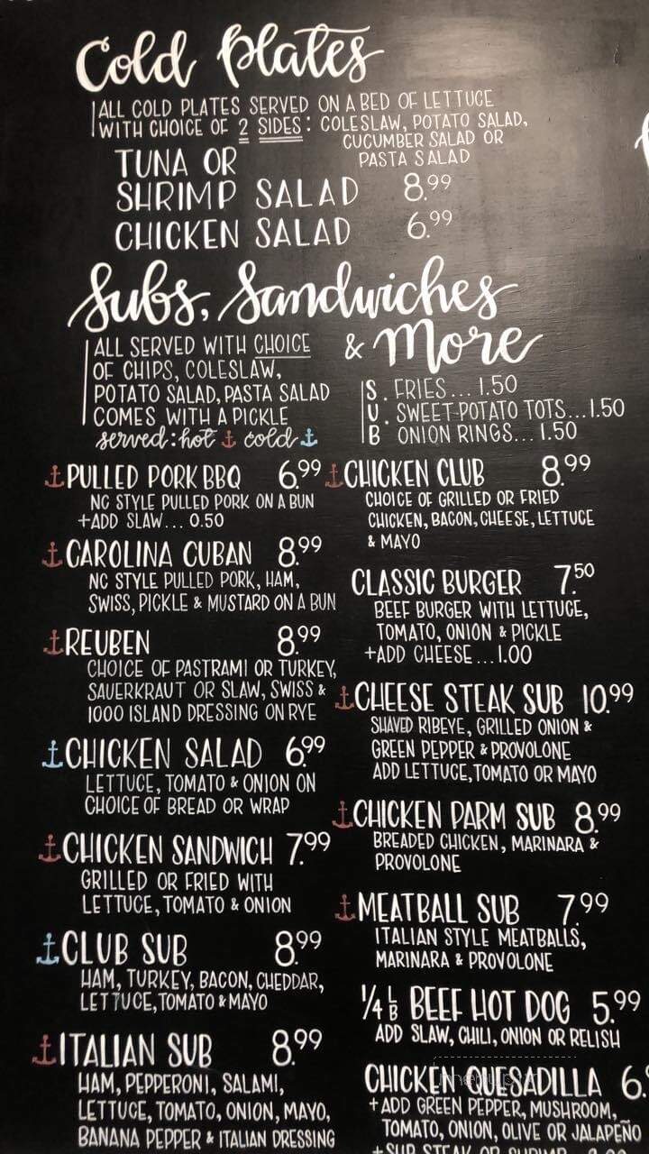 Wanchese Marina & Landing Grill - Wanchese, NC menu_pic