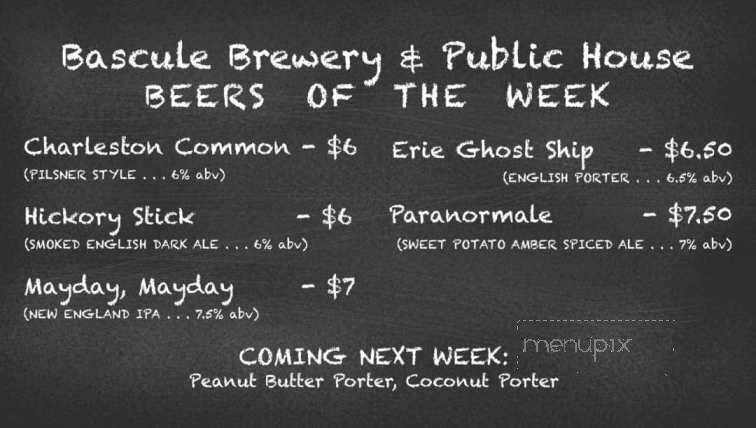 Bascule Brewery And Public House - Lorain, OH menu_pic