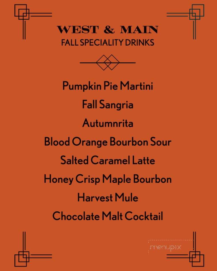 West & Main - Warren, OH menu_pic
