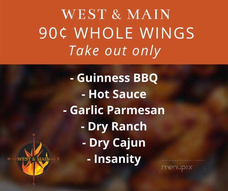West & Main - Warren, OH menu_pic