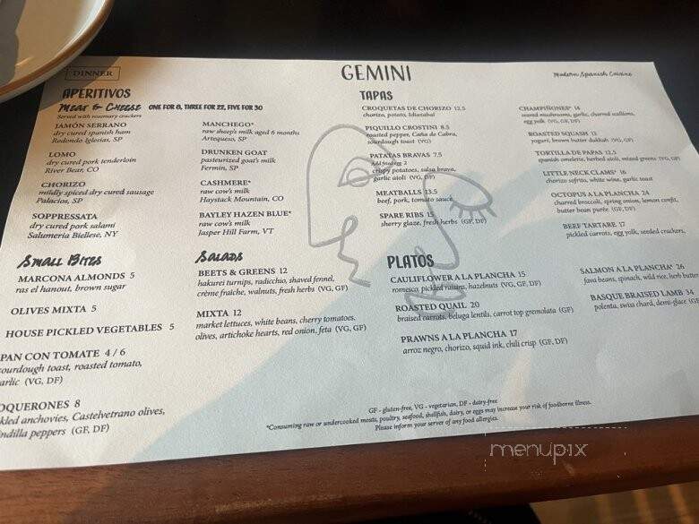 Gemini - Boulder, CO menu_pic