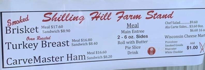 Shilling Hill Farm Catering - Washington, PA menu_pic