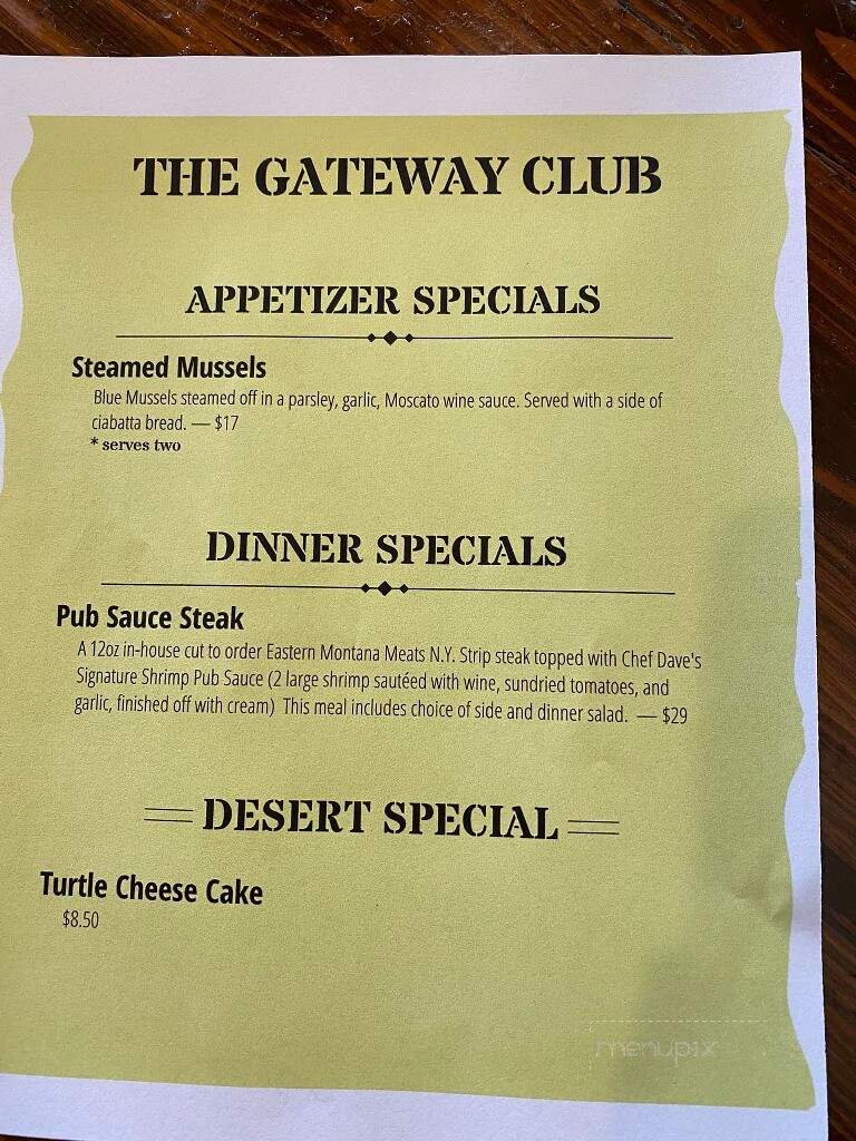 The Gateway Club - Fort Peck, MT