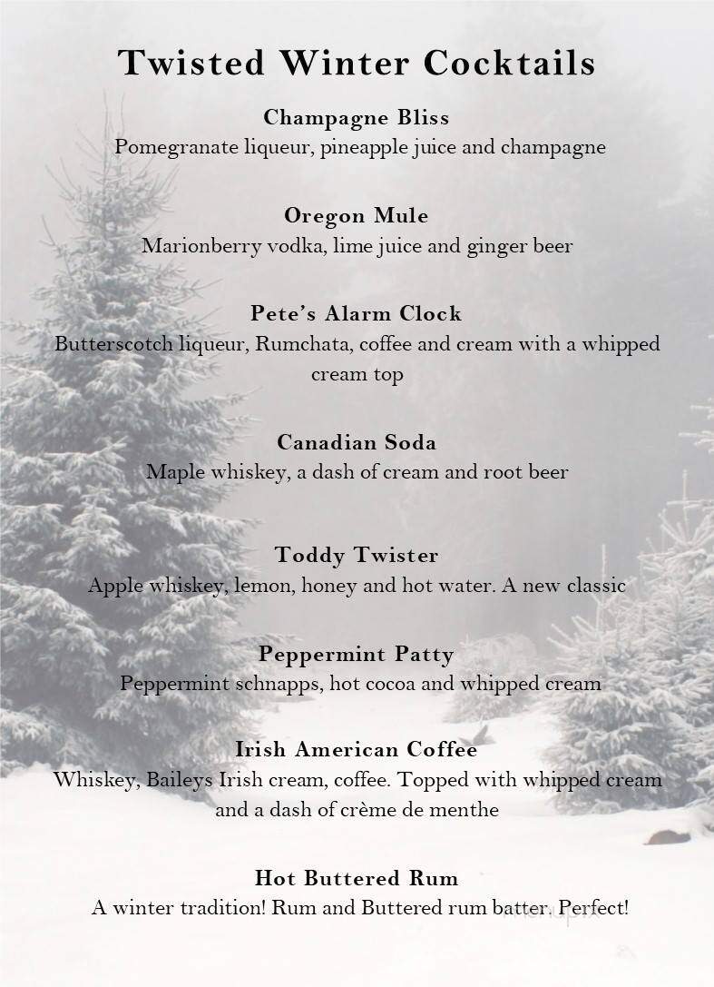 Twisted Fish Steakhouse - Seaside, OR menu_pic