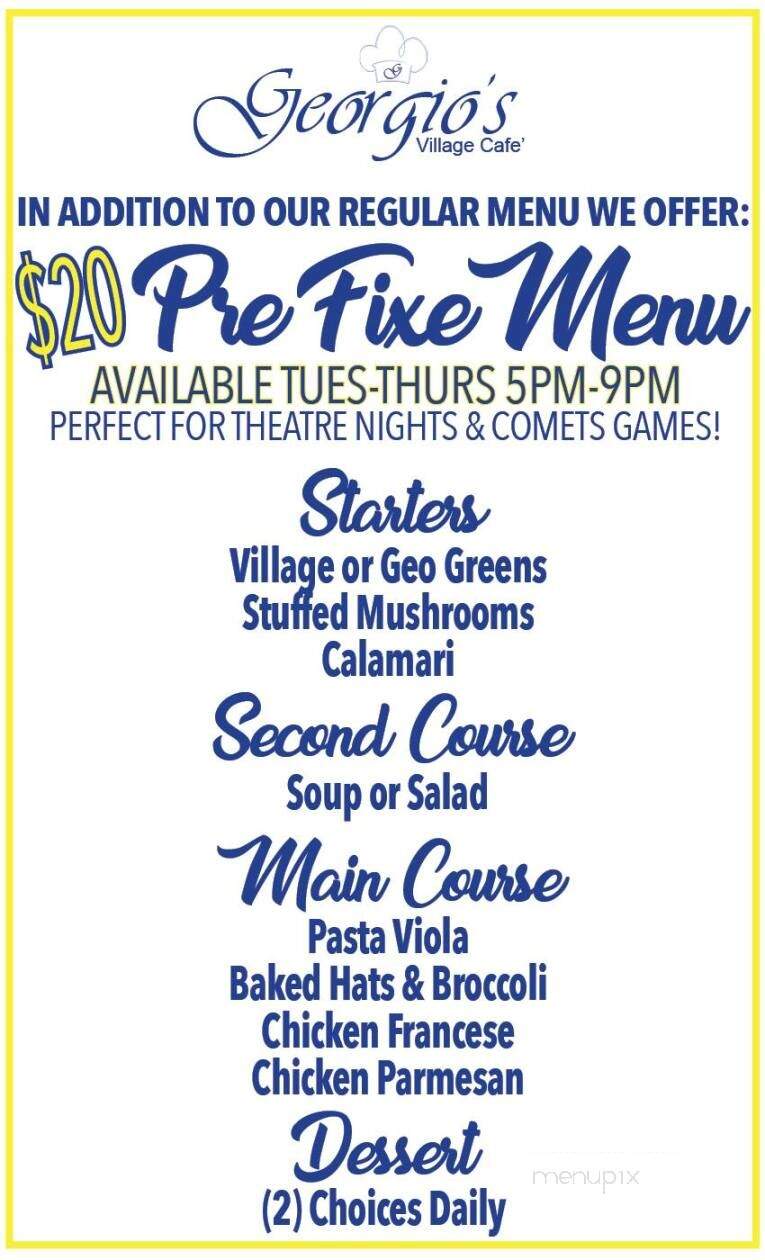 Georgio's On The Go - New Hartford, NY menu_pic