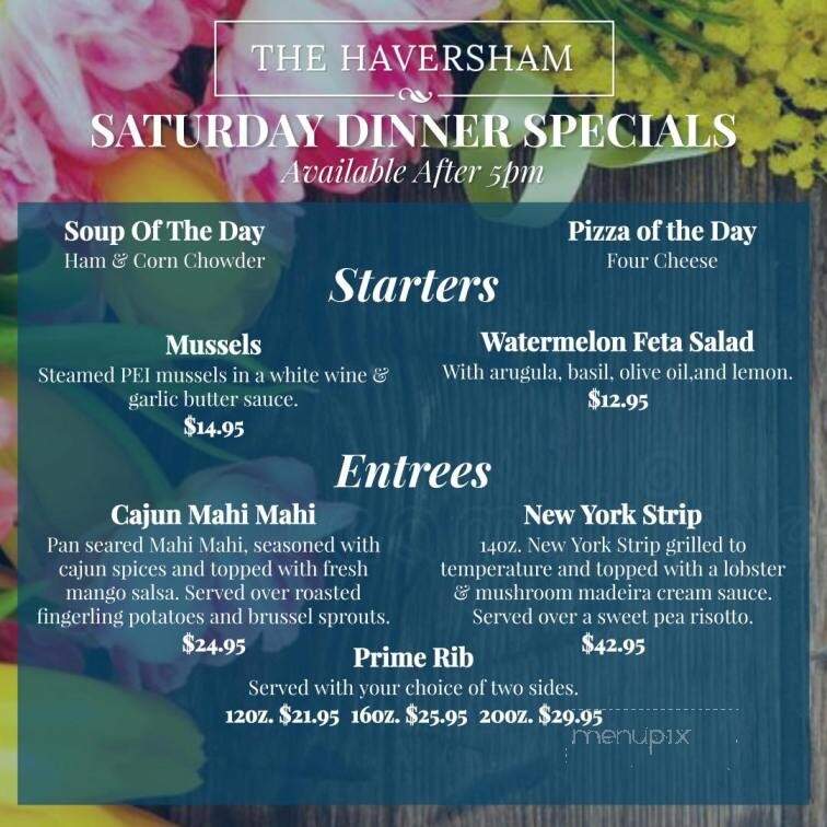 Haversham - Westerly, RI menu_pic