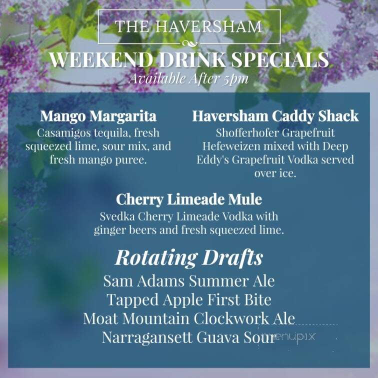 Haversham - Westerly, RI menu_pic