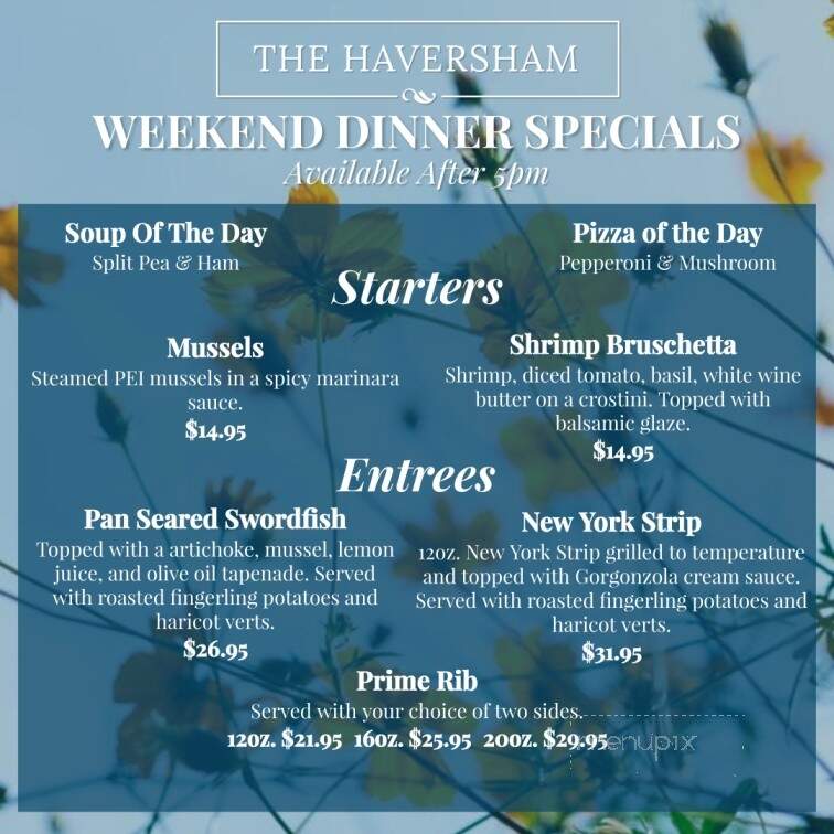 Haversham - Westerly, RI menu_pic