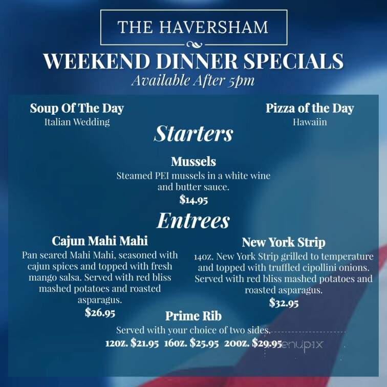 Haversham - Westerly, RI menu_pic