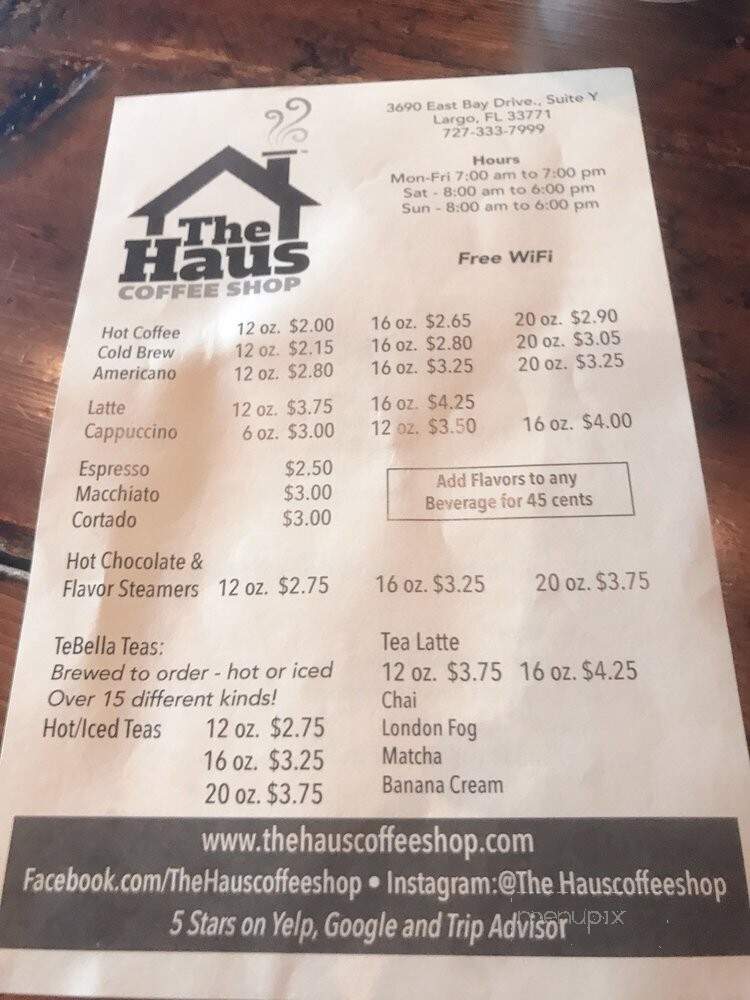 Haus Coffee Shop - Largo, FL